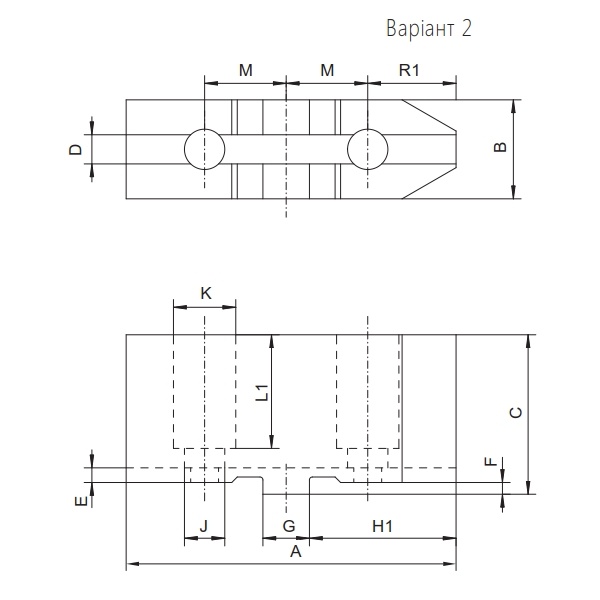 Кулачки м’які накладні SGM, варіант виконання 2 - основні розміри