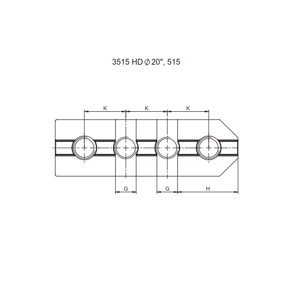 Рейки базові SP для токарнго патрону 3515 HD Ø 20''- основні розміри