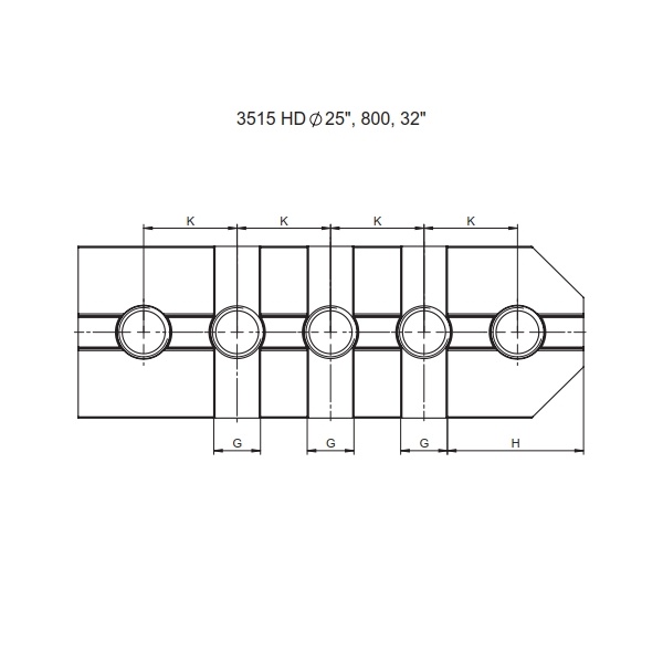 Рейки базові SP для токарнго патрону 3515 HD Ø 25''-32'' - основні розміри